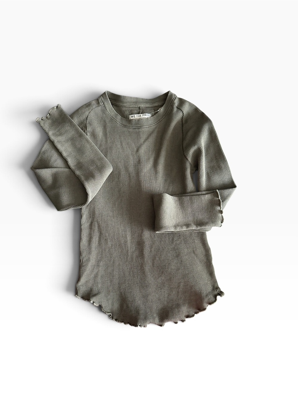 We The Free by Free People Waffle Knit Long Sleeve Top